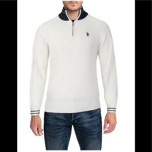 NWT Mens U.S Polo ASSN. quarter zip sweater XL